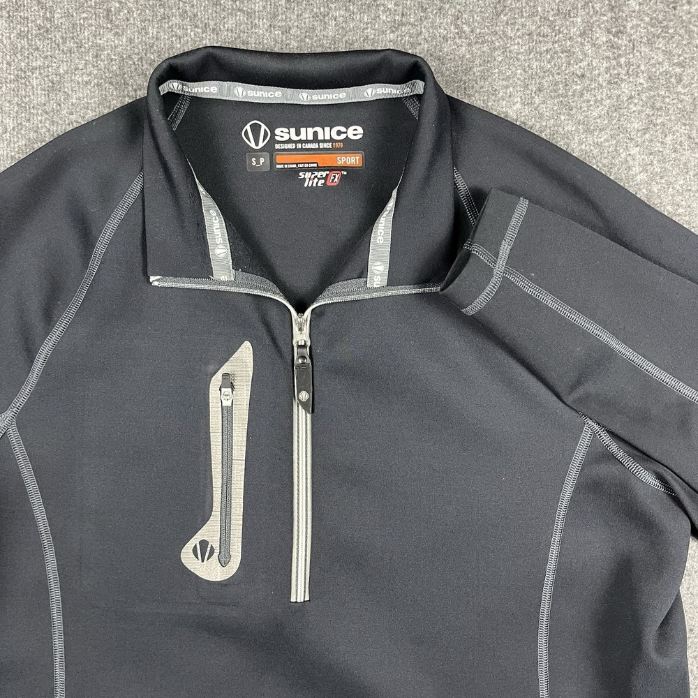 Sunice Pullover Mens S Black‎ Quarter Zip Stretch Golf Long Sleeve Performance
